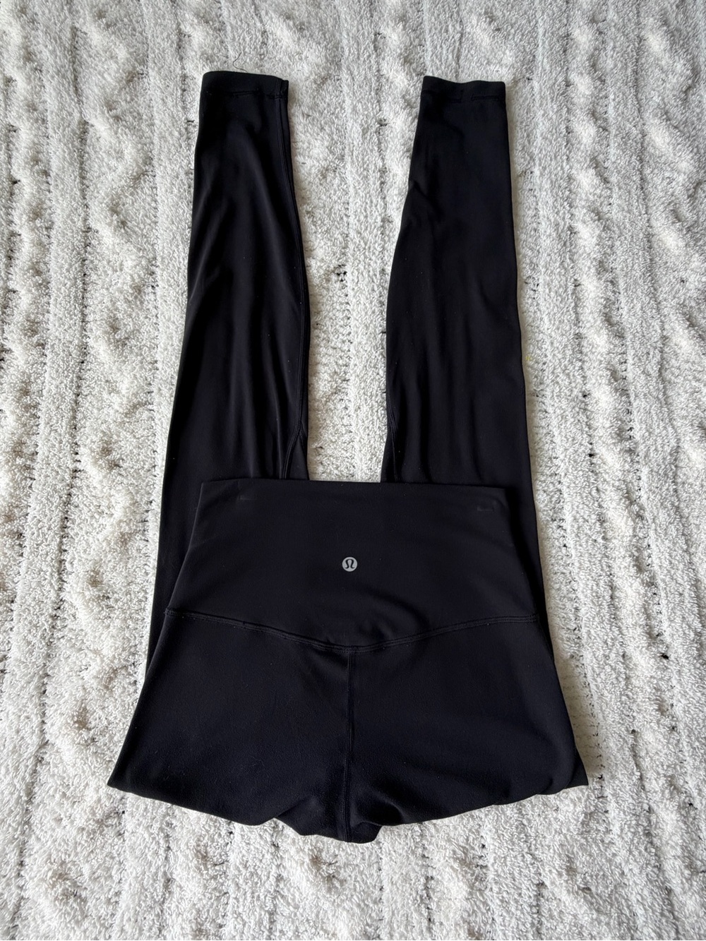 Lululemon align super high rise black leggings full length 31” tall size 4